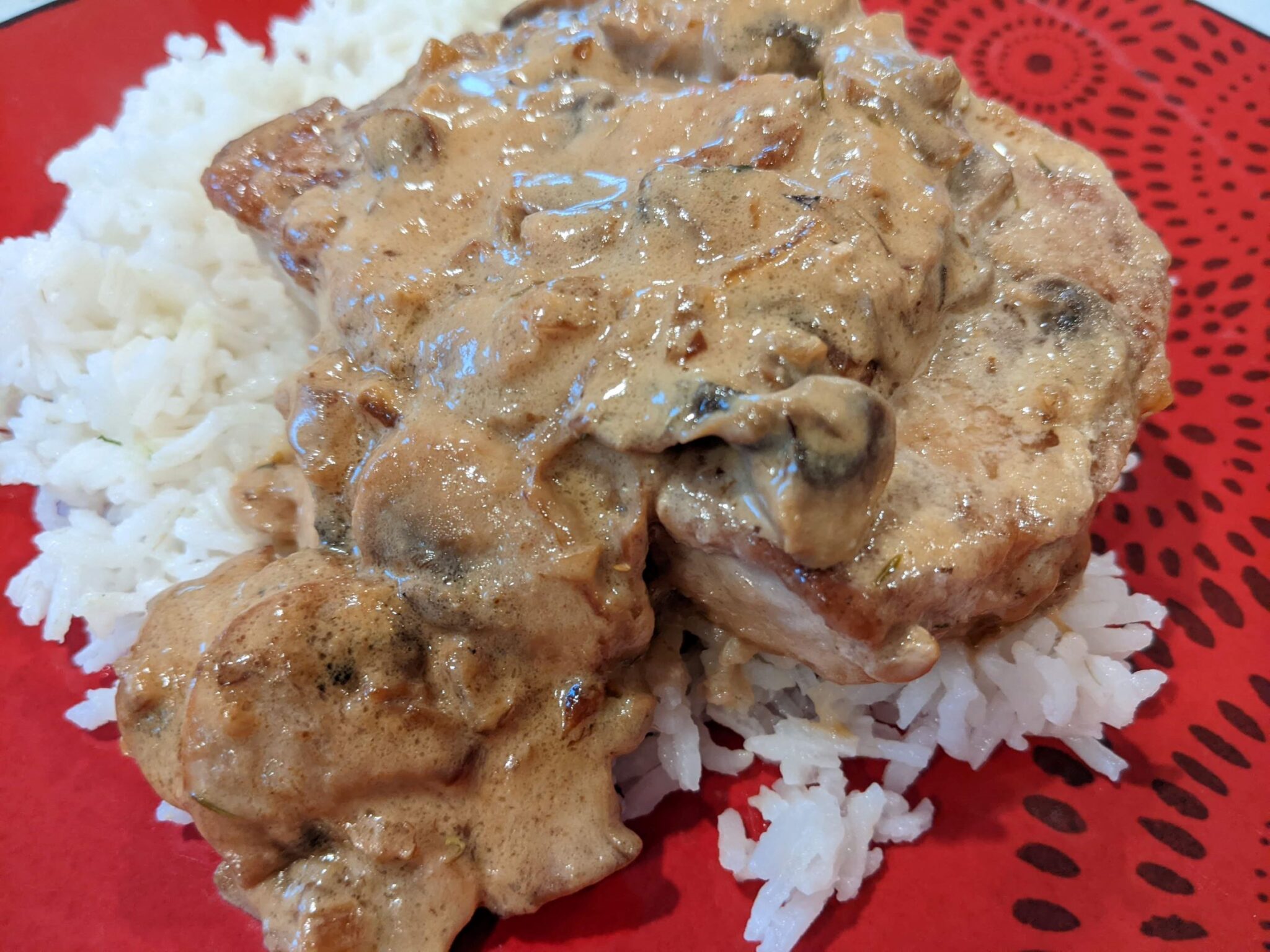 Creamy Mushroom Dijon Pork Chops