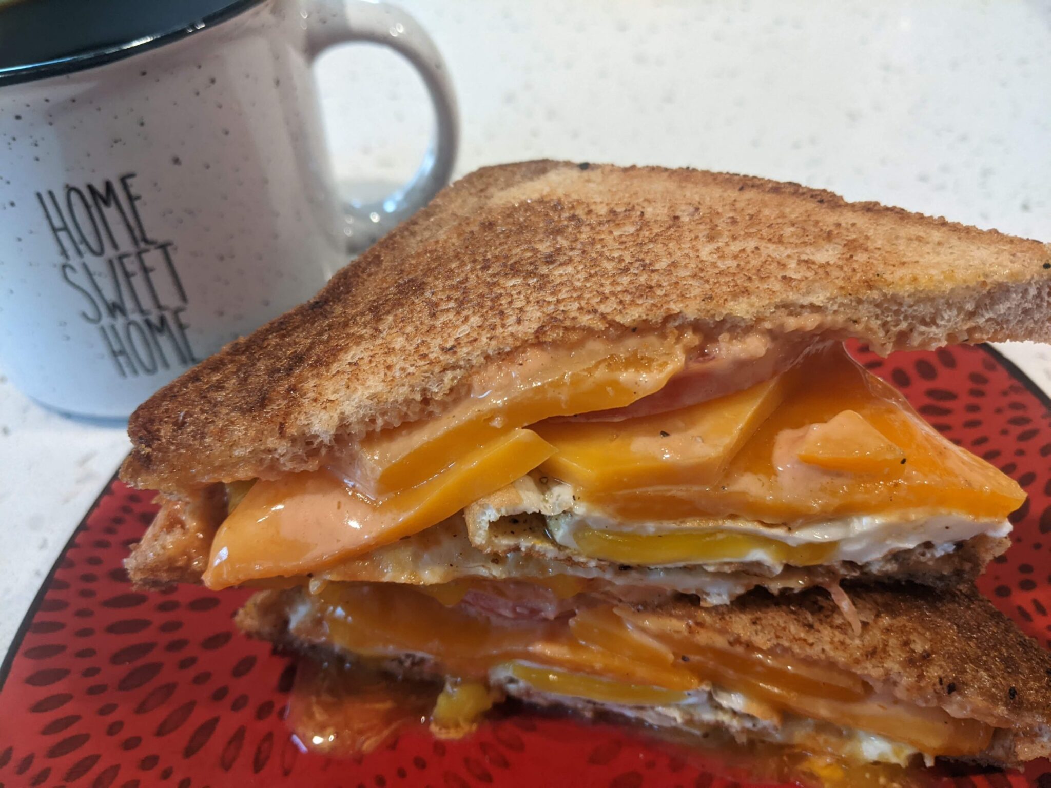 Fried Egg and Tomato Breakfast Melt