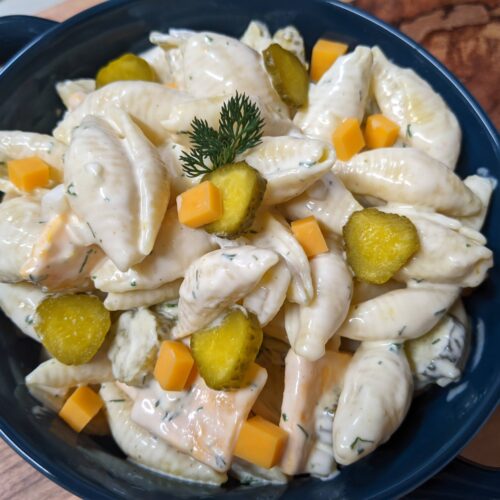 Dill Pickle Pasta Salad