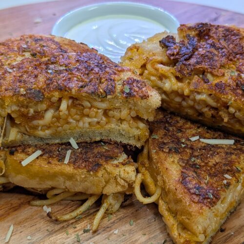 Spaghetti Grilled Cheese