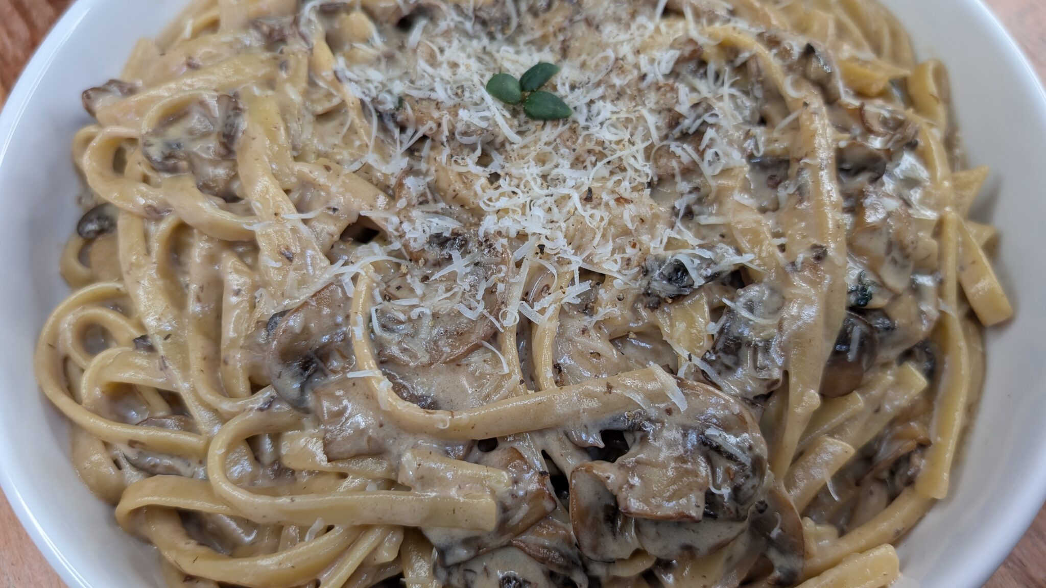 Creamy Mushroom and Black Garlic Pasta
