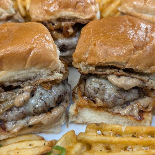 Black Garlic Mayo Sliders