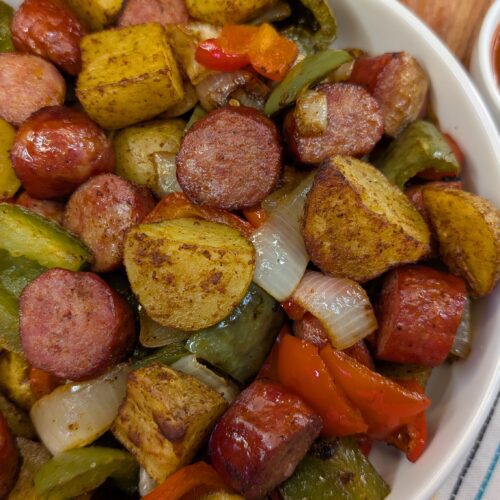 Sheet Pan Chipotle Sausage and Peppers